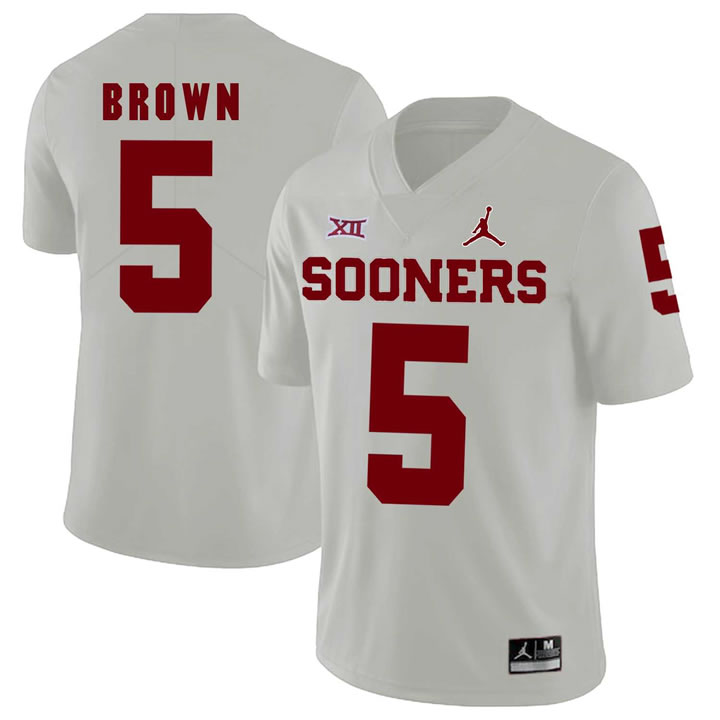 Oklahoma Sooners 5 Marquise Brown White College Football Jersey Dzhi,We sell and wholesale Oklahoma Sooners 5 Marquise Brown White College Football Jersey Dzhi on line form chian!